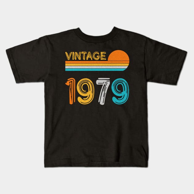 Vintage 1979 Happy 44th Birthday Retro Kids T-Shirt by myreed